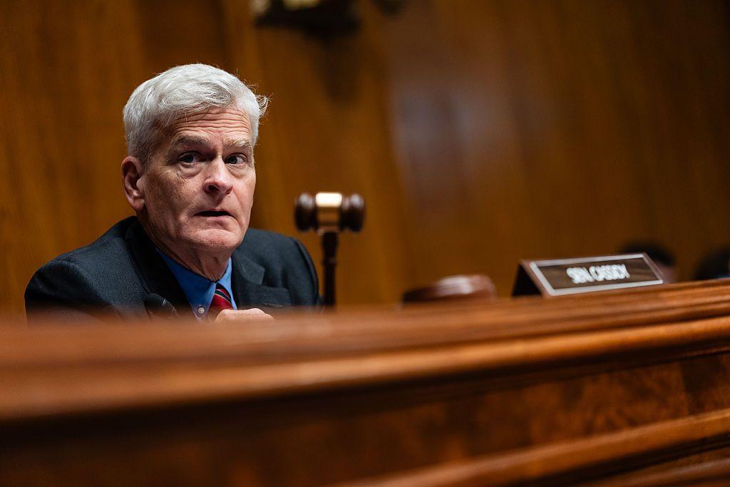 Image caption,Cassidy said he ultimately trusted Blanche to give the president ​candid legal advice
