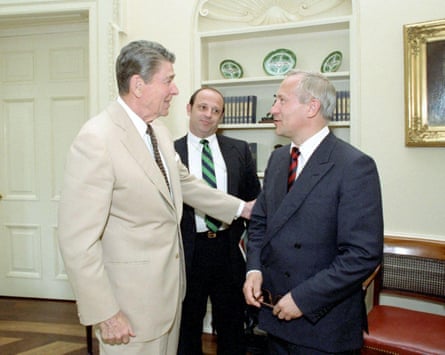 Ronald Reagan meeting Oleg Gordievsky, an MI6 cold war asset, in the White House, 1987.Photograph: Eraza Collection/Alamy
