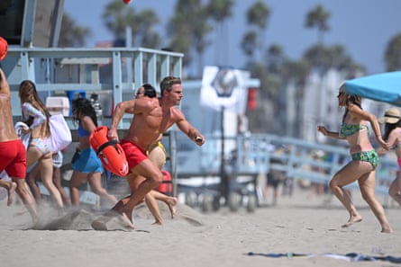 Stephen Amell is seen on the set of Baywatch on 29 July 2026 in Los Angeles, California.Photograph: PG/Bauer-Griffin/GC Images