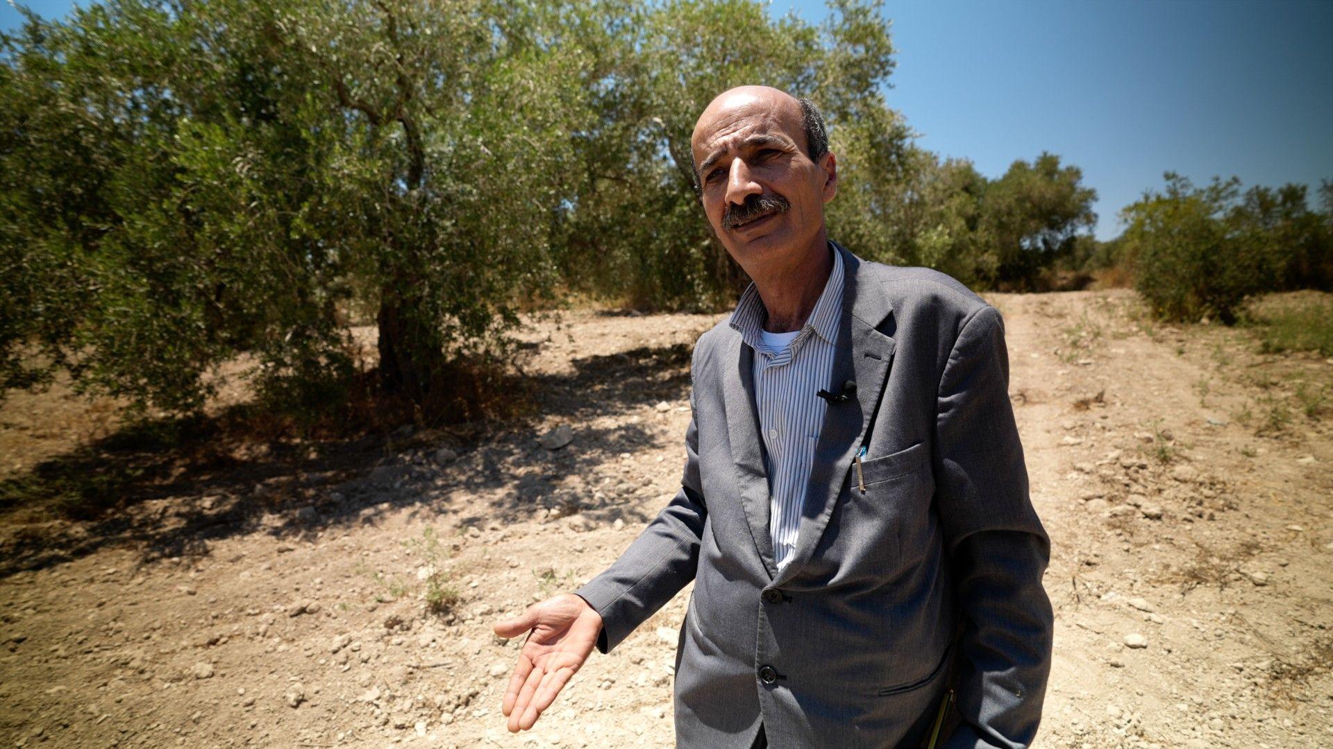 Image caption,Abu Mudif says his land is part of a tranche of about 450 acres being expropriated by Israeli authorities