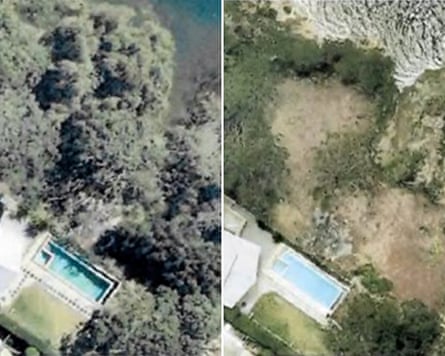 Aerial images show the extent of the destruction.Photograph: NSW land and environment court