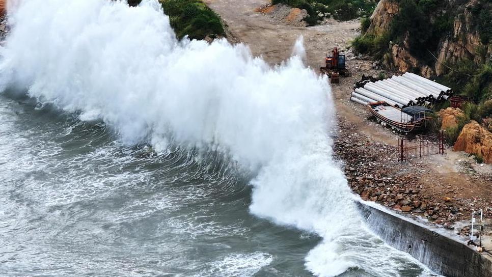 Image caption,The typhoon has disrupted transportation services