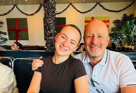 Lucy Harrison with her father, Kris Harrison, days before he fatally shot her.Photograph: Jane Coates