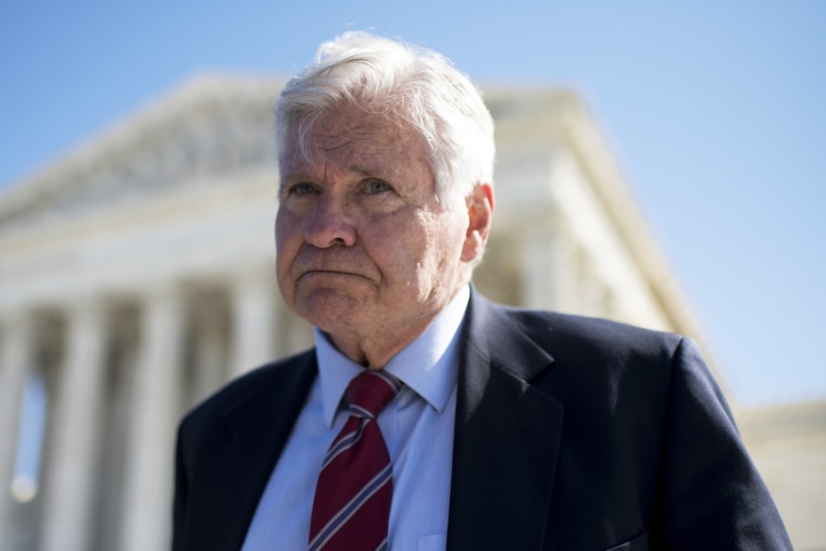 Jones, outside the Supreme Court in 2015.Bill Clark / CQ-Roll Call, Inc via Getty Images file