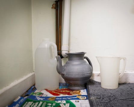 People living in flats with intermittent water supply have had to be prepared for sudden outages.Photograph: Alicia Canter/The Guardian