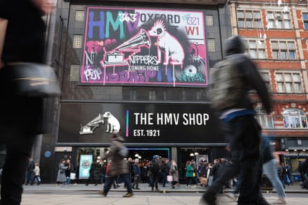 HMV reported a 12% rise in visitors to its shops in the first half of the year, with much of its sales boost coming from children buying toys.Photograph: Martin Godwin/The Guardian