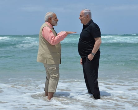 Modi has long cultivated a personal rapport with Netanyahu.Photograph: Kobi Gideon