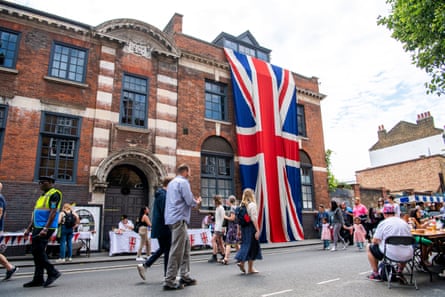 Platinum jubilee celebrations in south London. Only 27% of those polled thought the royal family played the biggest role in upholding British values today, however.Photograph: Jill Mead/The Guardian