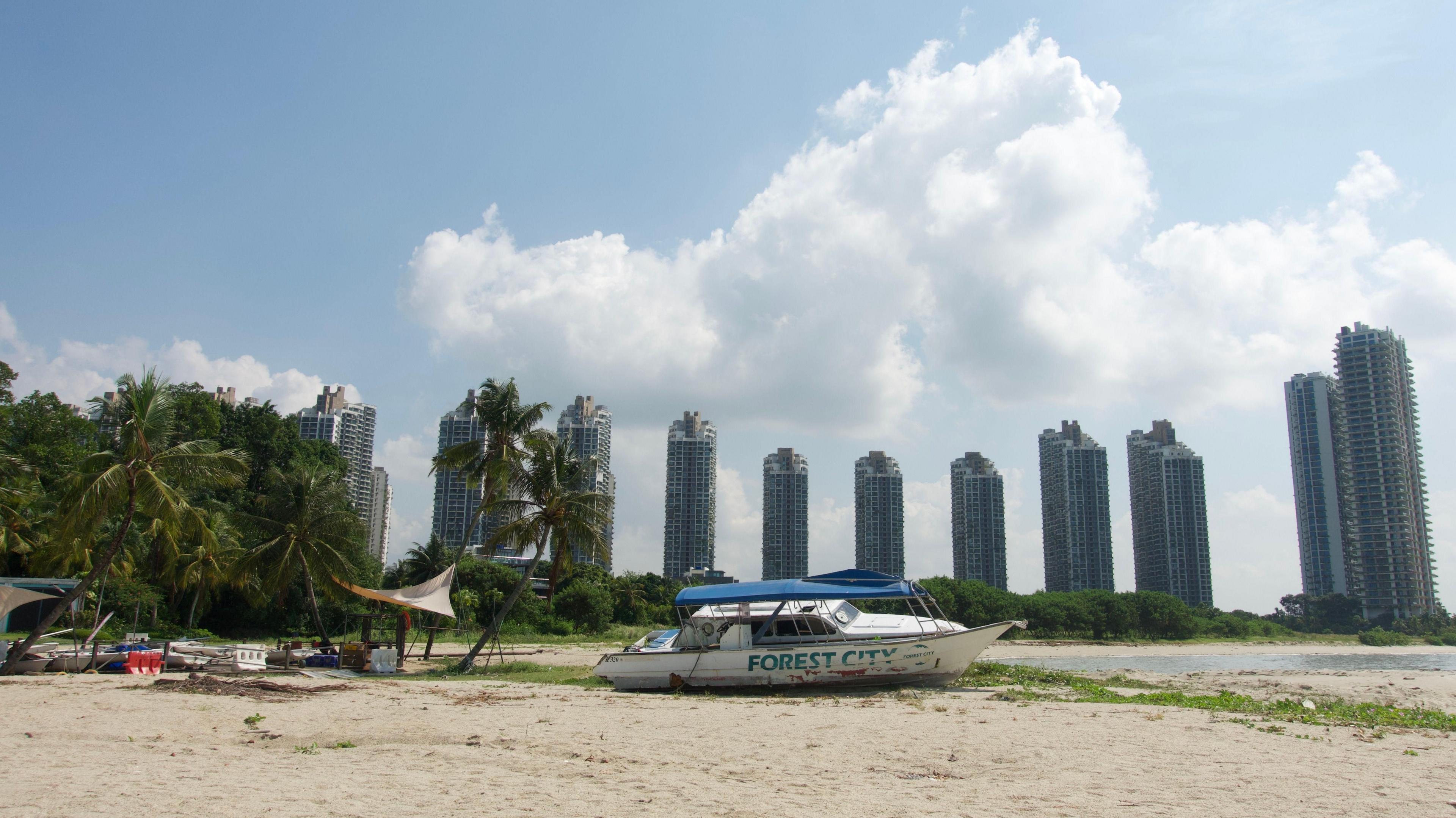 Image caption,Shuttered buildings and dilapidated infrastructure are a common sight in Forest City