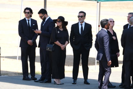 Mourners arriving for the funeral.Photograph: Matt Keeble/PA