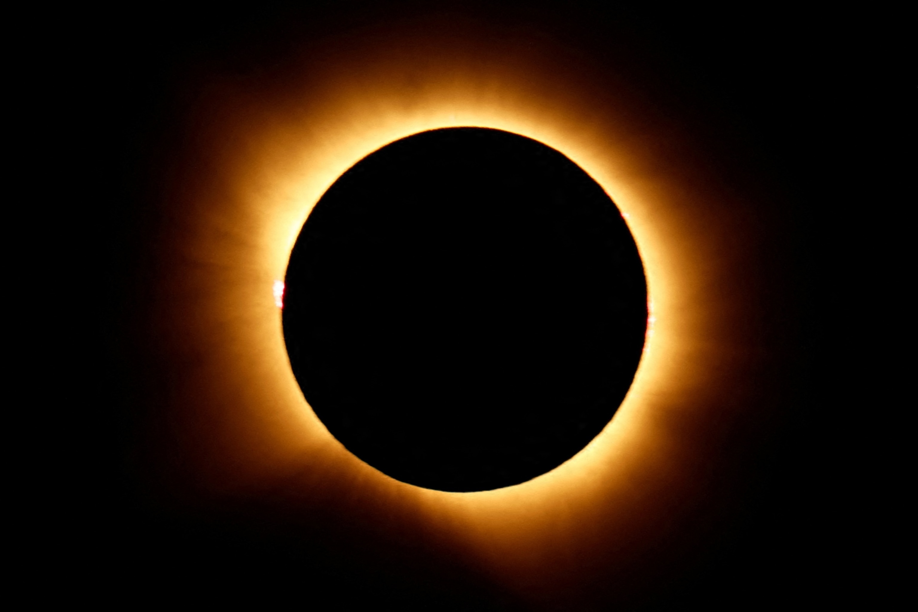 The moon covers the sun during a total solar eclipse in Palencia, Spain, Aug. 12, 2026.Emilio Morenatti/AP Photo
