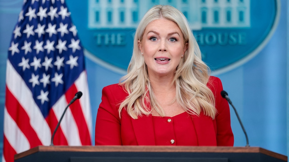 White House Press Secretary Karoline Leavitt delivers remarks during a news briefing in the Brady Press Briefing Room at the White House, July 23, 2026 in Washington.Jonathan Ernst/Reuters