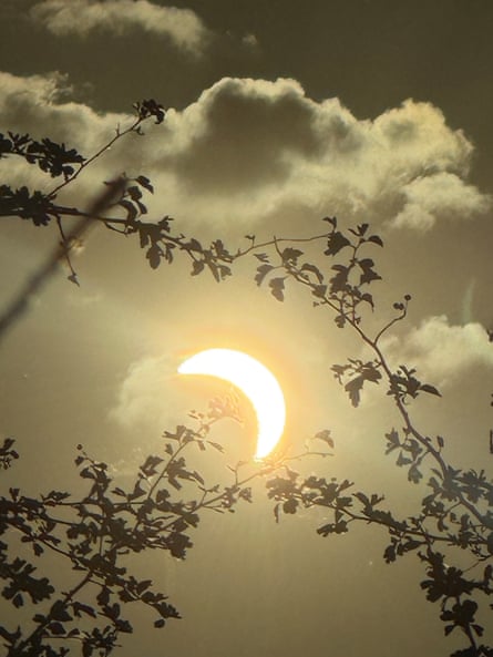Amelia said the solar eclipse was ‘a surreal experience’.Photograph: Amelia Thomas/Guardian community