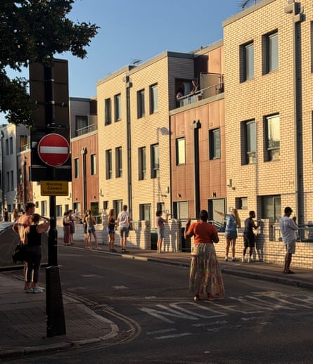 People out on a street in Islington, London.Photograph: Luke/Guardian community