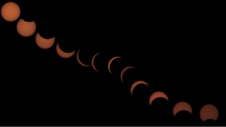 A time lapse of the eclipse.Photograph: Laura Ngo/Guardian community