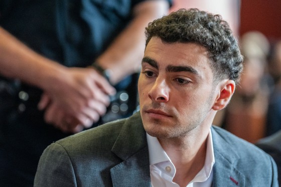 Luigi Mangione during a pretrial hearing at New York State Supreme Court in New York, on Tuesday.David Dee Delgado / Bloomberg via Getty Images