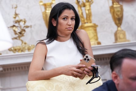 Katie Miller in the Oval Office in 2025.Photograph: Kevin Dietsch/Getty Images