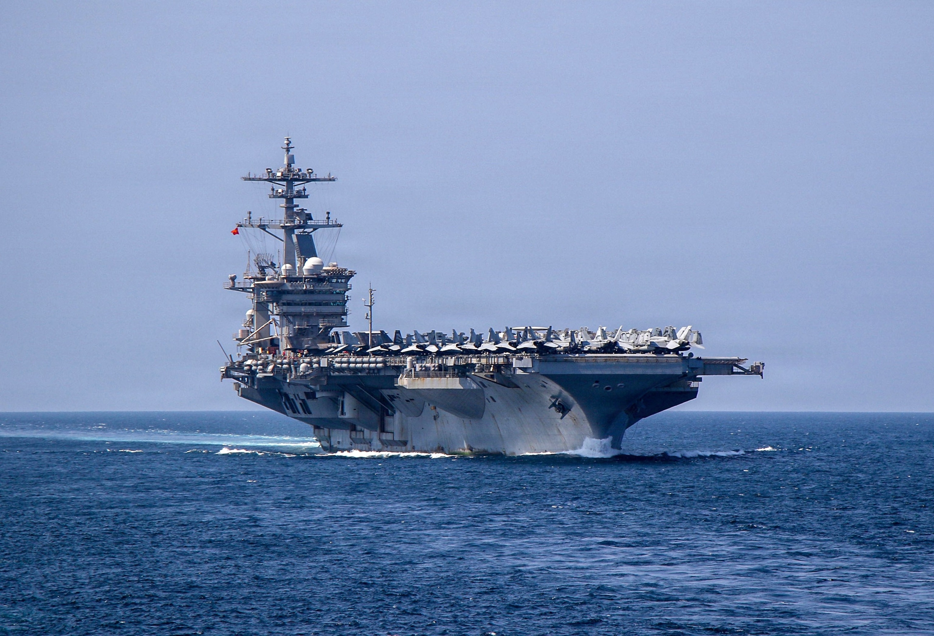 Nimitz-class aircraft carrier USS Abraham Lincoln in the U.S. Central Command area of responsibility, Mar. 10, 2026.US Navy