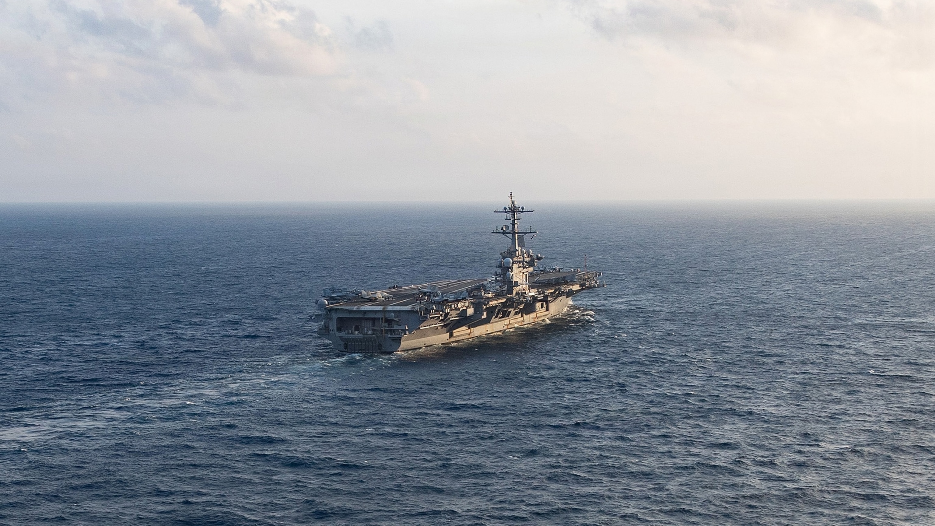 The Nimitz-class aircraft carrier USS George Washington sails in the South China Sea, Aug. 11, 2026.US Navy