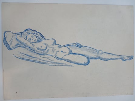 One of Murdoch’s female nudes.Photograph: Iris Murdoch/Miles Leeson