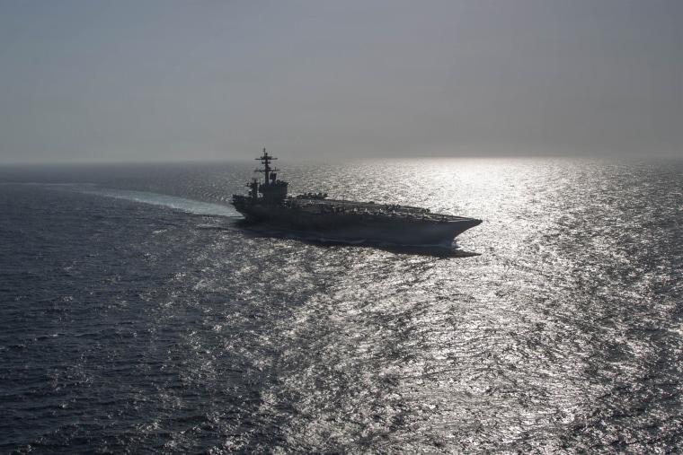 USS Abraham Lincoln sails in the Arabian Sea in May.U.S. Navy