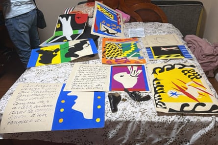 The Matisse illustrations recovered by Brazilian police.Photograph: São Paulo police press office/AFP/Getty Images