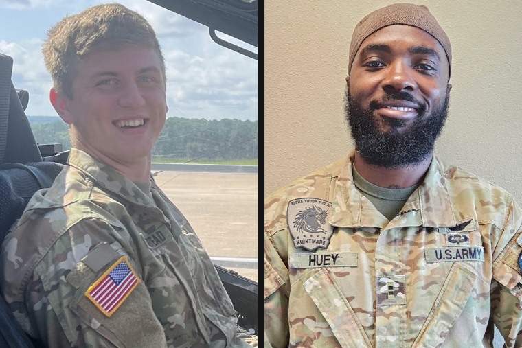Warrant Officer Seth L. Olmstead; Chief Warrant Officer 2 Deontre T. Huey.U.S. Army