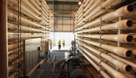 Thames Water’s desalination plant has barely operated over the past 15 years.Photograph: Peter Macdiarmid/Getty Images