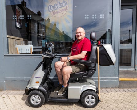 Martin Harvey said he voted Reform UK at the local elections as he is worried about immigration.Photograph: Gary Calton/The Guardian