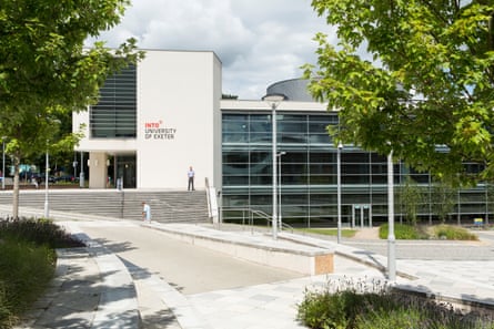 Geography course closures have been announced at Exeter’s Cornwall campus, with students told to change courses or move to the Devon campus (pictured).Photograph: Christopher Thomond/The Guardian