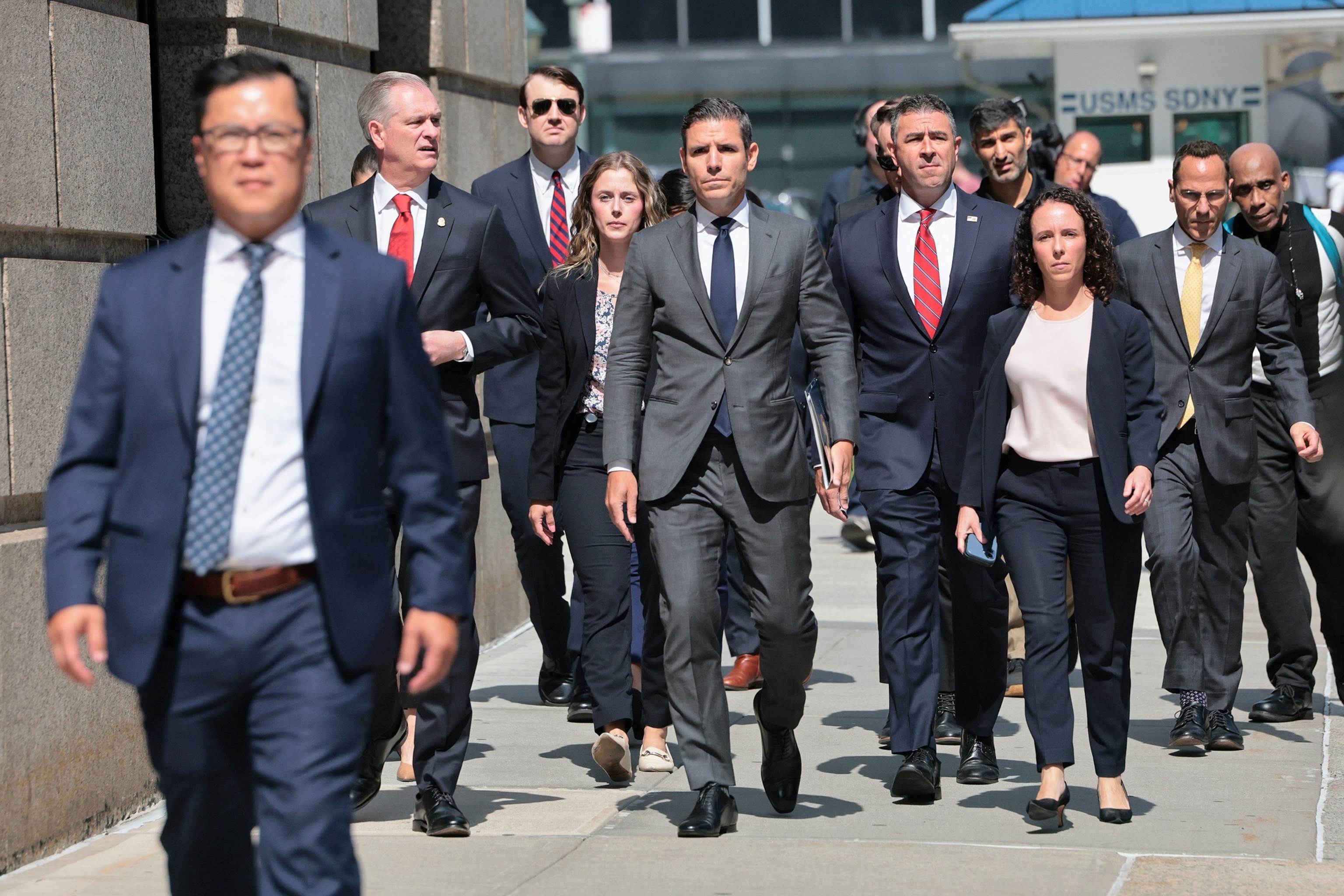 Luigi Mangione attends a pre-trial appearance at Manhattan Criminal Court, in New York City, August 11, 2026.David Dee Delgado/Pool via AP