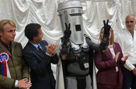 Count Binface, centre, was the second-most popular candidate in the byelection.Photograph: Joe Giddens/PA