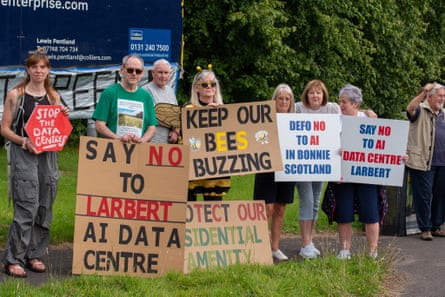 Campaigners in Larbert are concerned about the potential health and environmental impacts of the proposed datacentre.Photograph: Larbert residents group