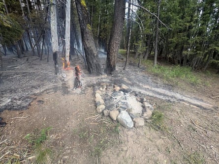 The Cabin Creek fire in Idaho.Photograph: US forest service - Sawtooth national forest