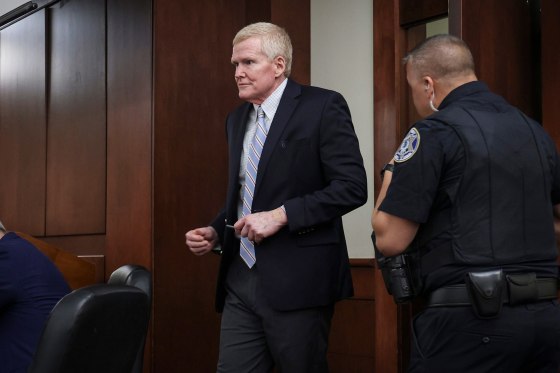 Alex Murdaugh enters the courtroom for a hearing on Aug. 14, 2026, at the Marc H. Westbrook Judicial Center in Lexington, S.C.Tracy Glantz / The State Newspaper via AP pool