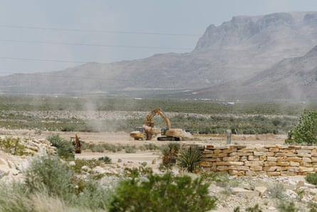 Rally outside Santa Elena Canyon on 12 August 2026 in Big Bend national park, Texas.Photograph: Hannah Gentiles