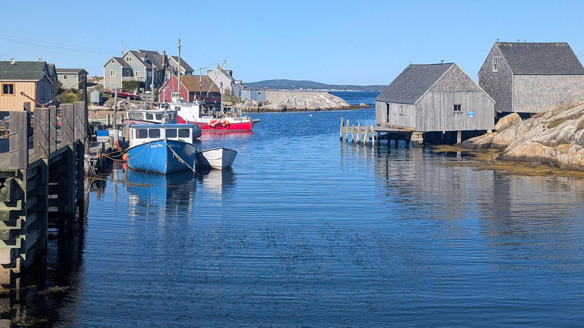 Image caption,Canada's Atlantic region is famous for its fresh seafood and colourful homes and small boats