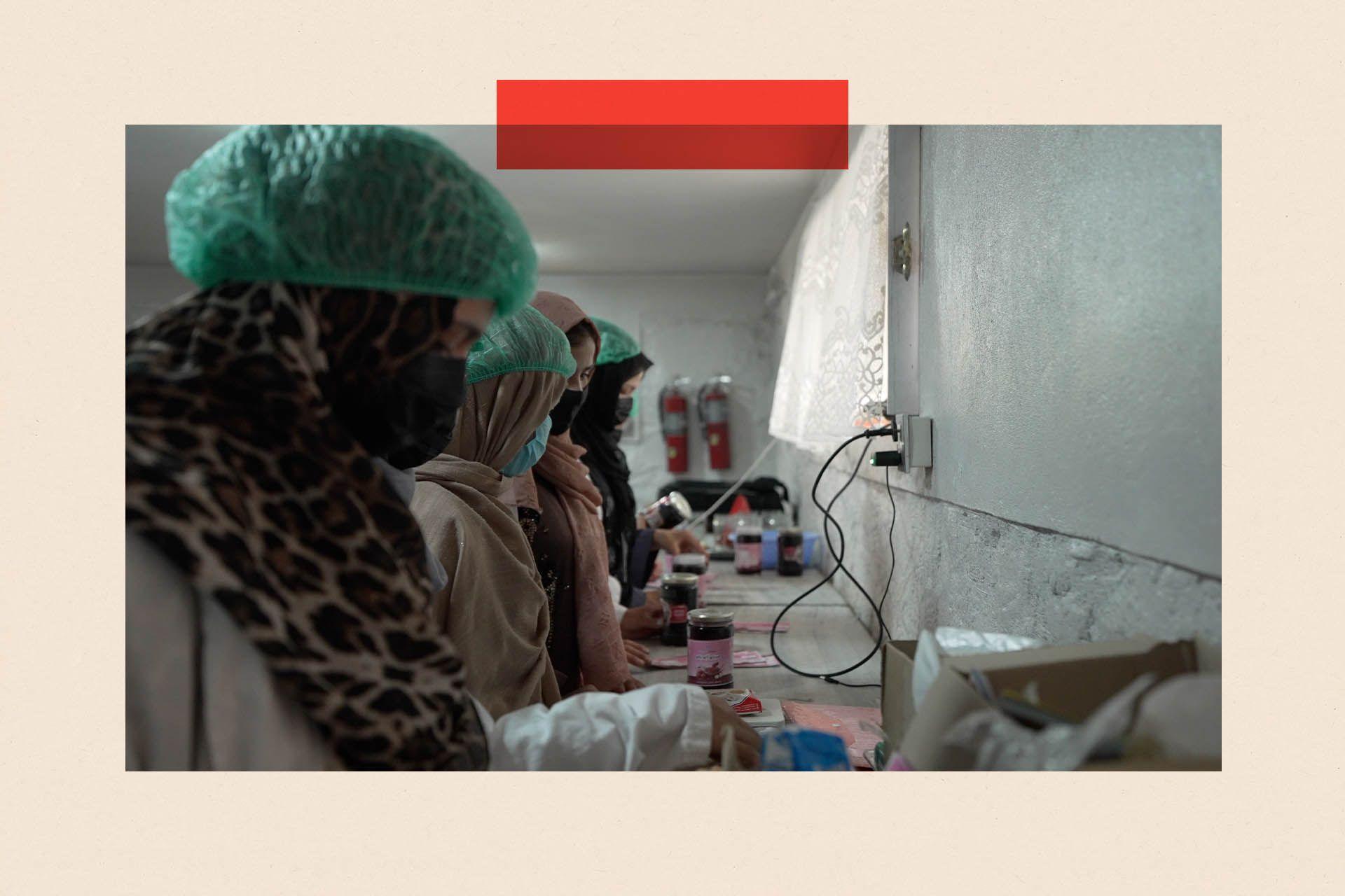Image caption,Jam-making workshops are one of vanishingly few ways women can still learn and make money