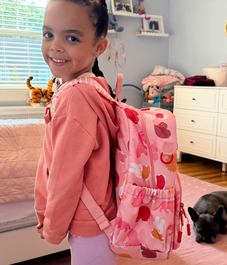 Calpak’s Miffy backpack had a cute bunny design, but I loved the fit most. The straps are super padded, and the sternum clip kept it secure on my daughter’s back.Courtesy Bethany Heitman-Samuda