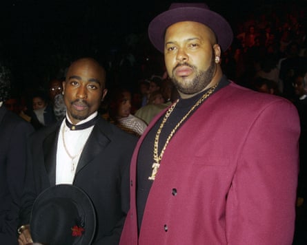 Tupac Shakur and Marion ‘Suge’ Knight attend a Mike Tyson fight in Las Vegas in March 1996, six months before the fatal shooting.Photograph: Jeff Kravitz/FilmMagic
