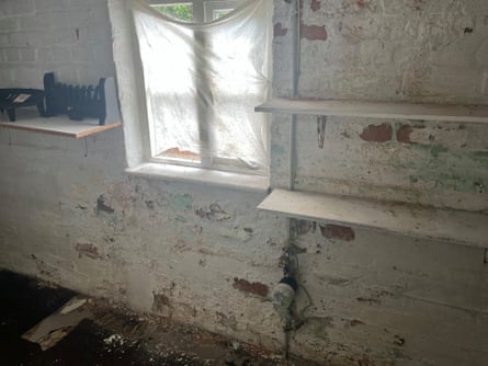 Crumbling brickwork at the property.Photograph: Nick Sommerlad