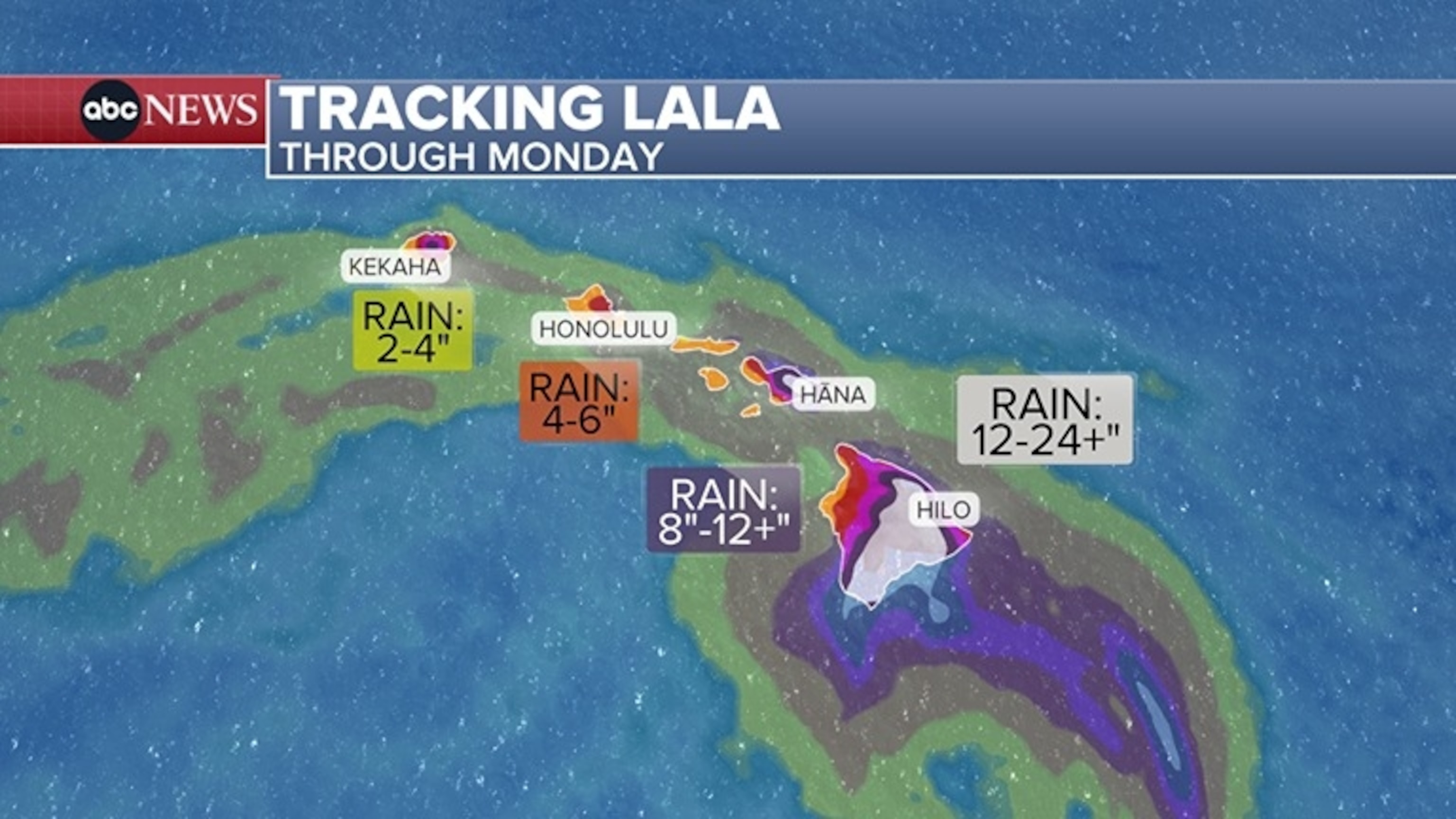 Tracking Lala - Through Monday MapABC News