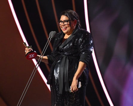 Deborah Mailman accepts the Logie Hall of Fame award.Photograph: James Gourley/Getty Images for TV WEEK