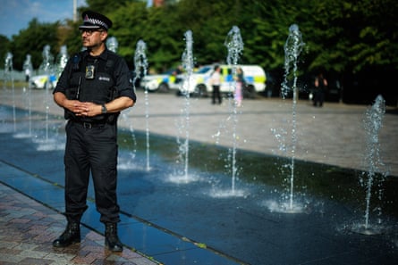 The repeated heatwaves were ‘a very serious issue that as a police service we need to consider’, said Arif Nawaz, the Tameside district superintendent.Photograph: Joel Goodman/The Guardian