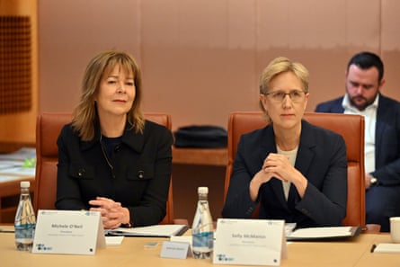 The ACTU president, Michele O’Neil, and the secretary, Sally McManus, during an economic reform roundtable last year.Photograph: Mick Tsikas/AAP
