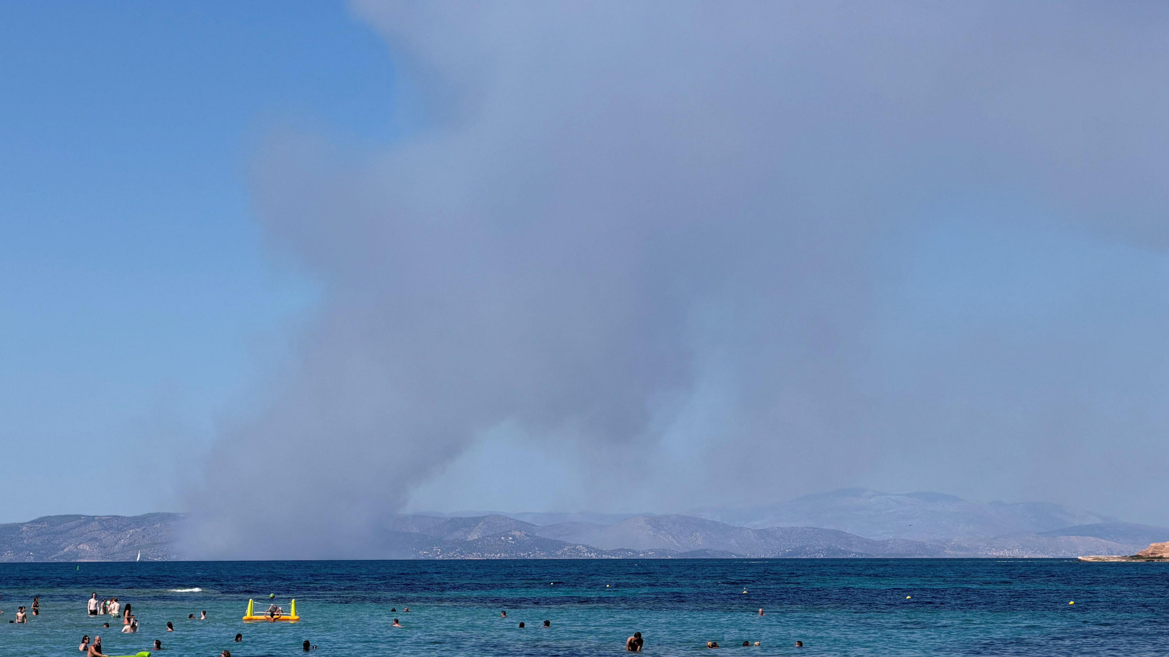 Image caption,The fires broke out within minutes of each other on Sunday afternoon