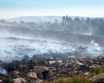 It is hoped the fire may finally be coming under control.Photograph: Adrian Sherratt/The Guardian