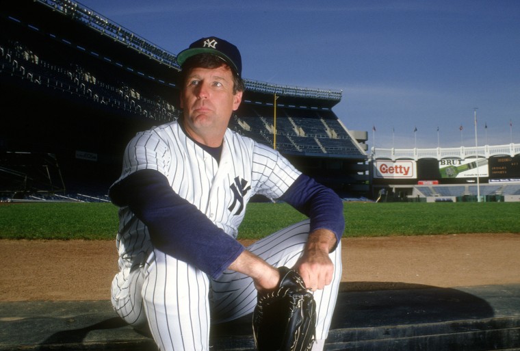Tommy John of the New York Yankees at Yankee Stadium in 1987.Focus On Sport / Getty Images file