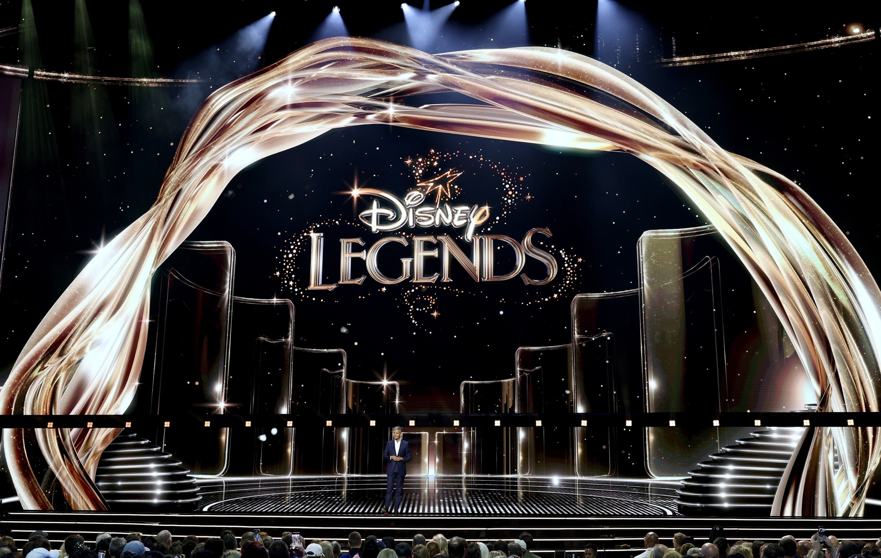 Josh D'Amaro, Chief Executive Officer, The Walt Disney Company speaks onstage at the Disney Entertainment Showcase at D23: Legends on August 16, 2026 in Anaheim, California.Kevin Mazur/Getty Images for Dis
