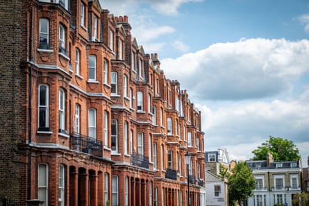Townhouses in Fulham may be among the properties affected by the market slump.Photograph: William Barton/Alamy